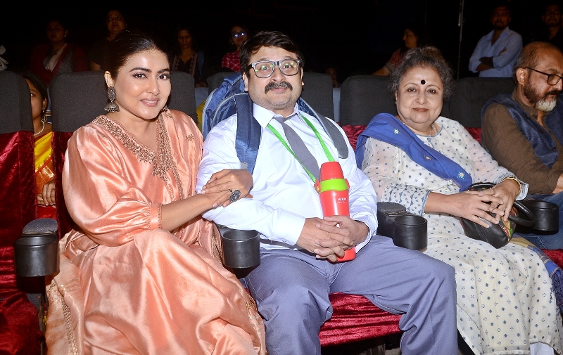 (From L to R) Gargee Roy Chowdhury, Shiboprosad Mukherjee and Nandita Roy | Image Credit: Avishek Mitra/IBNS