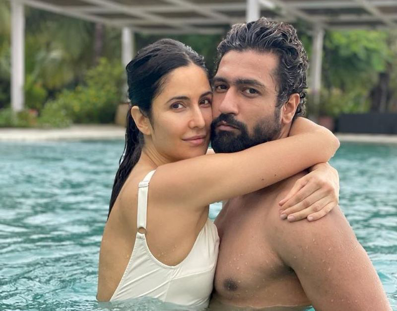 Love in the pool: Katrina Kaif, Vicky Kaushal make the most of their married life