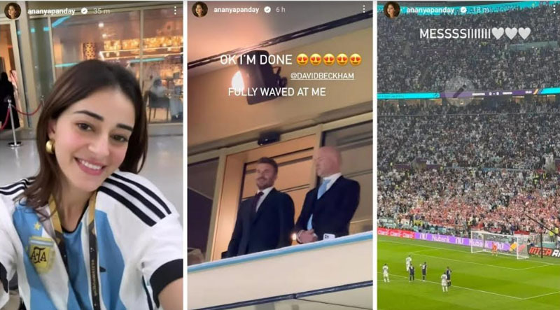 Ananya Panday is on cloud nine as she spots David Beckham at FIFA World Cup semi-finals, says he 'fully waved at me'