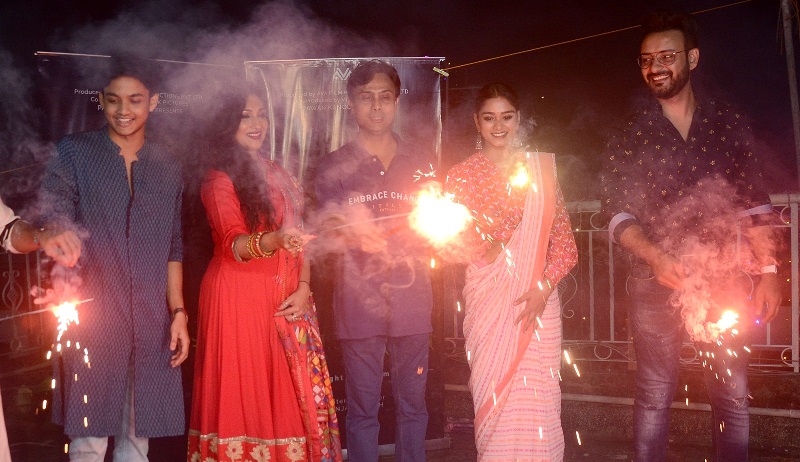 Rituparna Sengupta celebrates Diwali with Mahishasur Marddini team