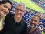 Sonam Kapoor Ahuja, Anand Ahuja catch up with Tim Cook in Delhi