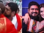 Adipurush director Om Raut kisses Kriti Sanon in Tirupati, stirs row