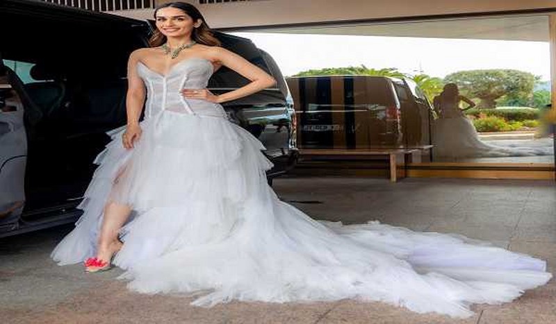 Cannes 2023: Manushi Chhillar serves sophistication in white couture gown by Fovari