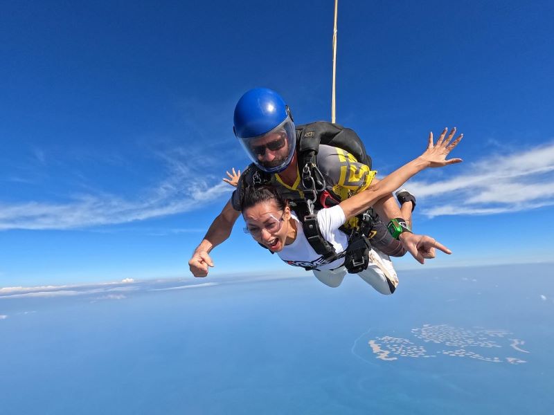 Mimi Chakraborty skydiving 
