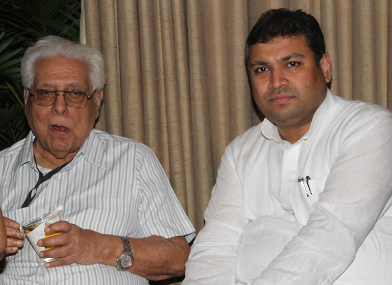 The writer with Basu Chatterjee