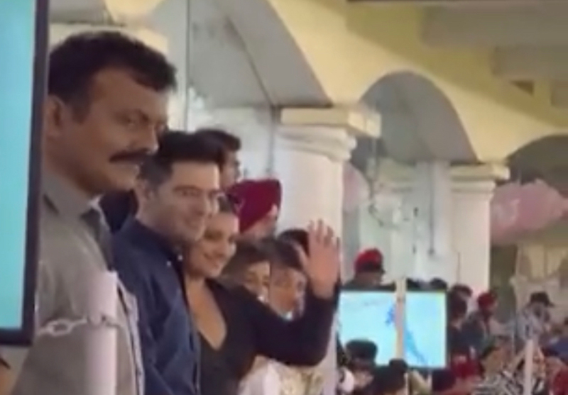 Parineeti Chopra, Raghav Chadha watch IPL match in Mohali, wave at fans