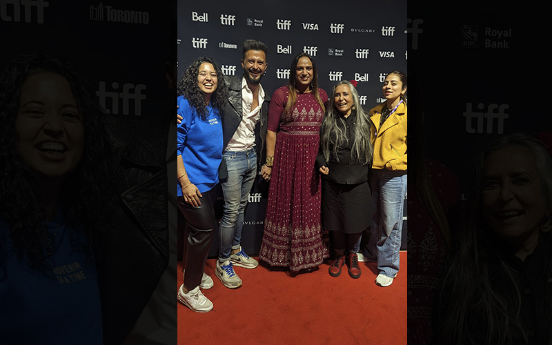 Deepa Mehta with the team at TIFF