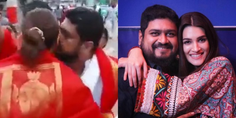 Adipurush director Om Raut kisses Kriti Sanon in Tirupati, stirs row