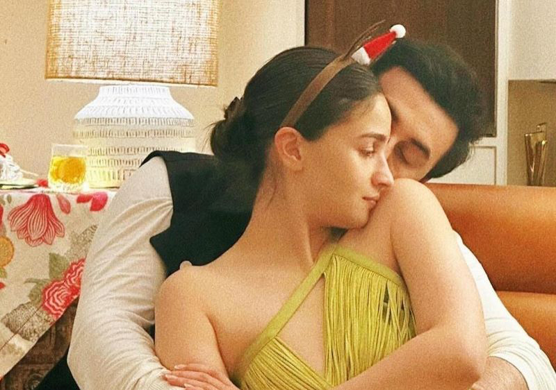 Ranbir Kapoor's kiss for Alia Bhatt headlines couple's close-knit Christmas celebrations