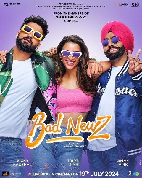 Triptii Dimri to pair opposite Vicky Kaushal in Bad Newz, Karan Johar shares first look posters