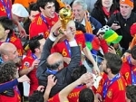 Football WC: Spain arrives in Brazil