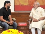 Harbhajan Singh meets PM Narendra Modi 