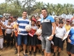 FC Goa visits Sharada Mandir