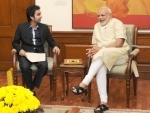 Pankaj Advani meets Narendra Modi 