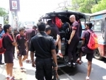 Fire scare in India team bus in Dhaka