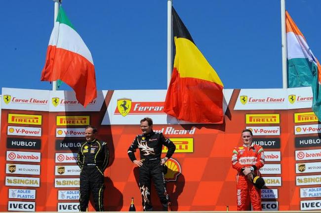 Gautam Hari Singhania secures double podium finish in the Ferrari Challenge Europe Championship 2015