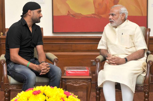 Harbhajan Singh meets PM Narendra Modi 