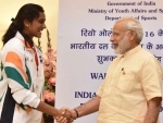 A grand welcome accorded to Sindhu in Hyderabad
