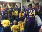 KKR cricketers meet cancer-affected children