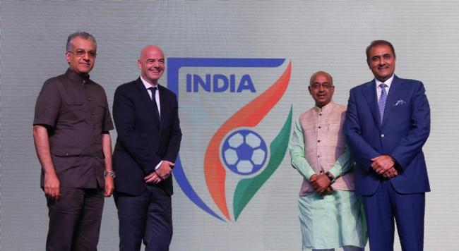 FIFA President Infantino unveils new AIFF logo