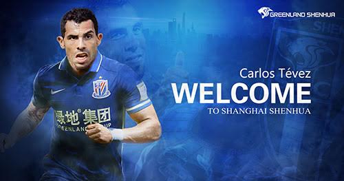Argentine striker Carlos Tevez joins China's Shanghai Shenhua for a hefty fee 