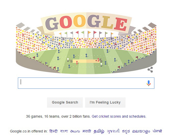 Google doodles to celebrate ICC World T20 fever