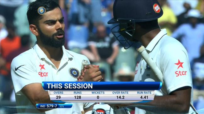 Kohli smashes 235, bowlers put up strong performance as England struggle at 182-6