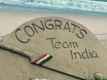 Odisha: Sudarsan Pattnaik creates special sand art to congratulate Indian team for beating Pakistan