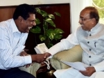 Vijay Amritraj calls on Union Sports Minister Vijay Goel 