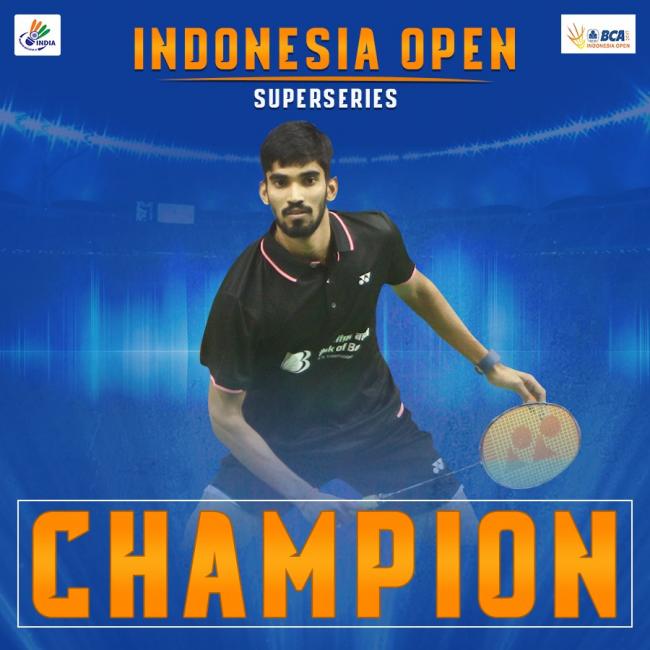 Kidambi Srikanth wins Indonesian Open title