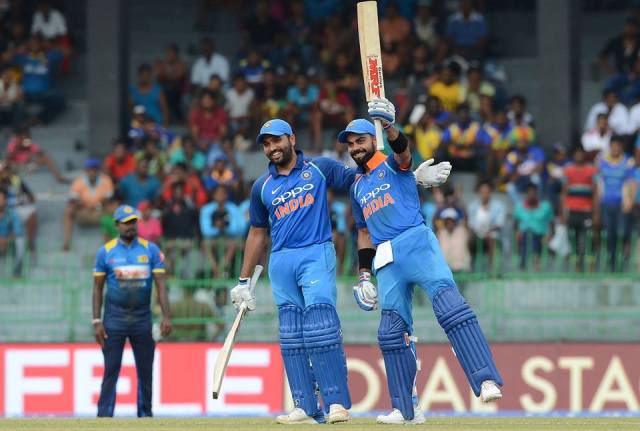 Kohli, Rohit hit centuries, India post 375/5 in 50 overs against Sri Lanka