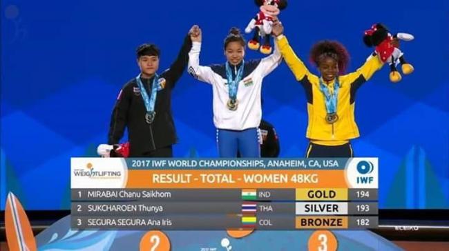 India's Mirabai Chanu wins gold in her category in World Weighlifting Championship