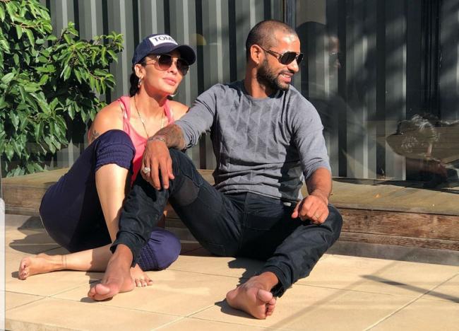 Shikhar Dhawan spends quality time with wife Ayesha