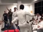 After Test match victory against Pakistan, New Zealand cricketers celebrate with Bhangra
