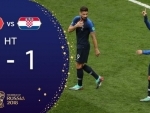 World Cup: France take 2-1 lead at half-time against spirited Croatia