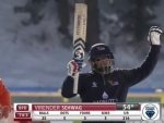 Cricket on snow? Virender Sehwag still hits 50