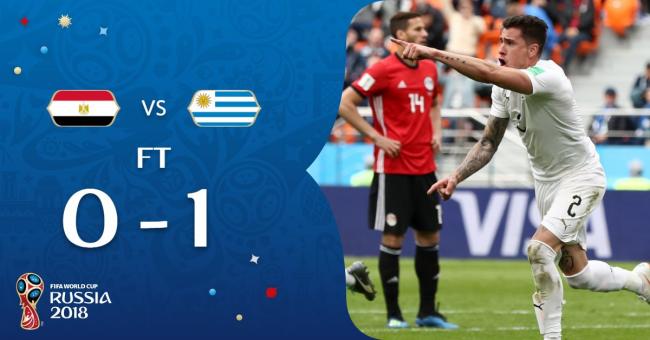 Uruguay beat Salah-less Egypt 1-0 in World Cup