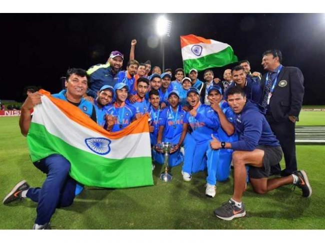 Under-19 World Cup winning Indian team reaches Mumbai, receives grand welcome