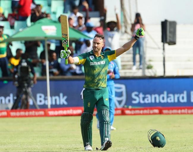 Faf du Plessis hits century, South Africa set 270 as target for India in Durban 