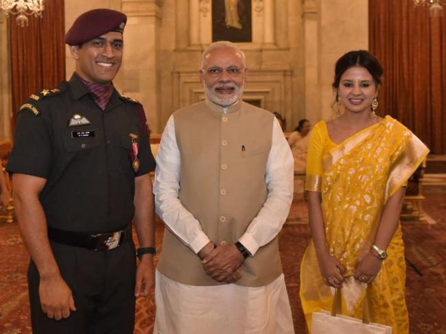 Padma Bhushan MS Dhoni shares moments with PM Modi
