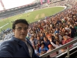 Pink Ball Test: Sourav Ganguly clicks selfie with spectators, appreciates 'tremendous atmosphere'