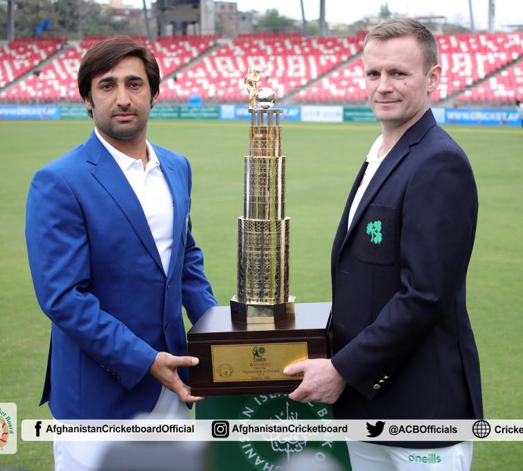 Afghanistan-Ireland only Test trophy unveiled 