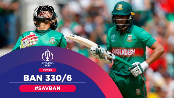 CWC: Spirited Bangladesh post 330/6 against South Africa