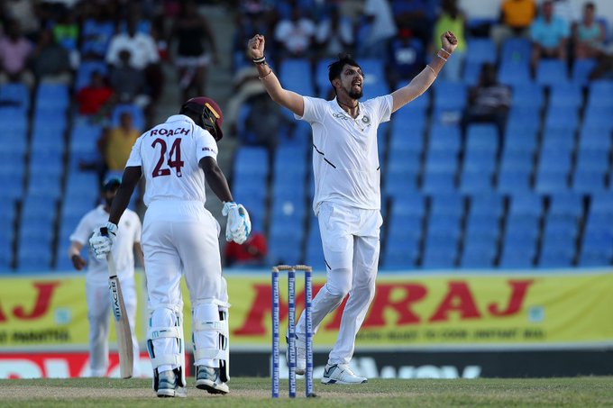 Ishant Sharma puts India on top as West Indies struggle at 189/8