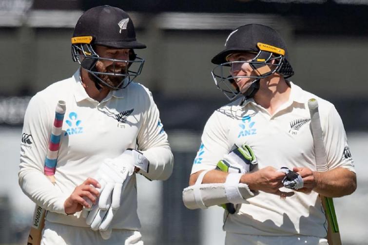 Second Test: After bowling out India for 242, NZ score 63/0 at stumps on day 1