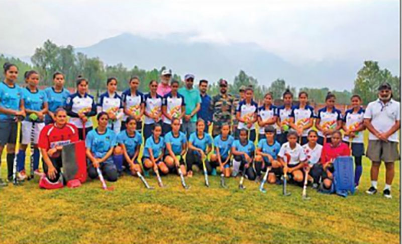 Hockey match played at Dodarhama, Kashmir