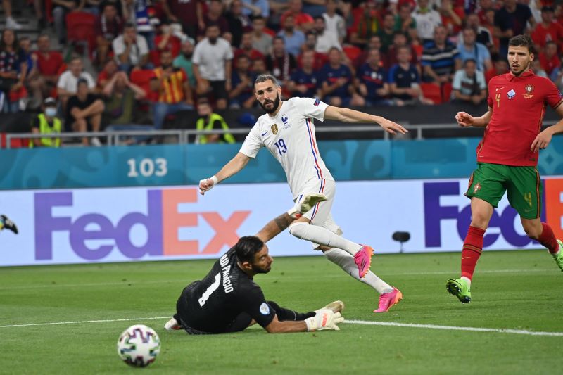 Karim Benzema scores the second goal for France | Image Credit: twitter.com/EURO2020