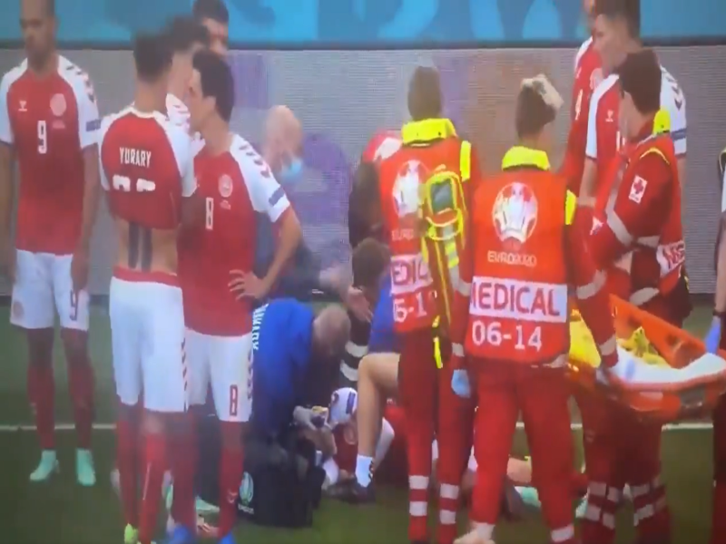 Danish star player Christian Eriksen collapses during Euro 2020 Finland Vs Denmark match ; game resumes after short suspension