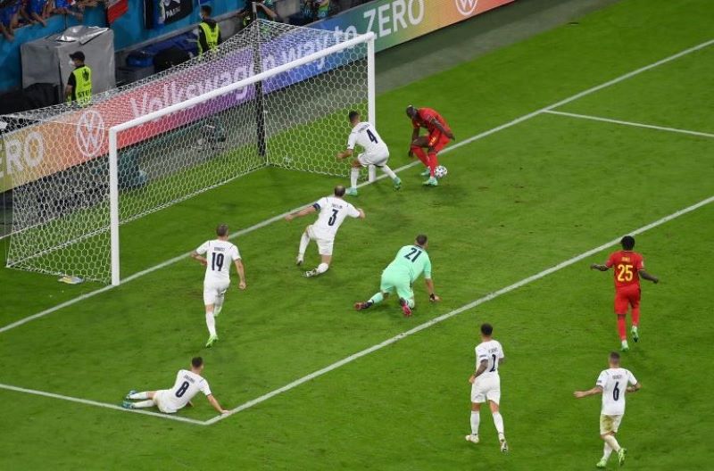 Romelu Lukaku denied a goal | Image Credit: twitter.com/EURO2020