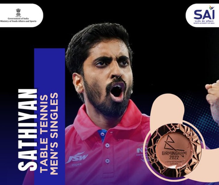 CWG: Sathiyan Gnanasekaran bags TT men's singles bronze